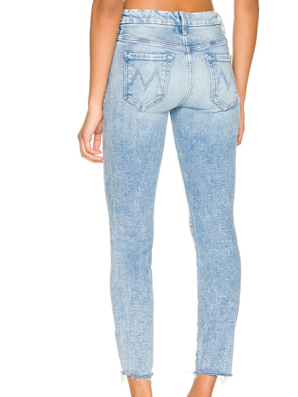 MOTHER | High Waisted Looker Ankle Fray Jeans in Deep Breaths